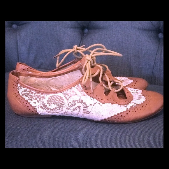 Not Rated Shoes - Oxford Lace Flats Not Rated Shoes - Oxford Lace Flats